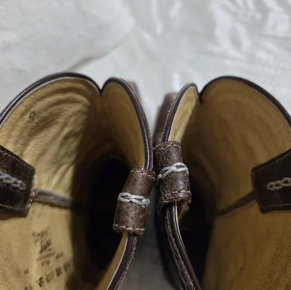 TONY LAMA WOMEN'S CHOCOLATE RANCHO SNIP TOE WESTERN BOOTS Size 8 EUC! - Picture 9 of 12